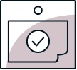 Calander with check mark logo